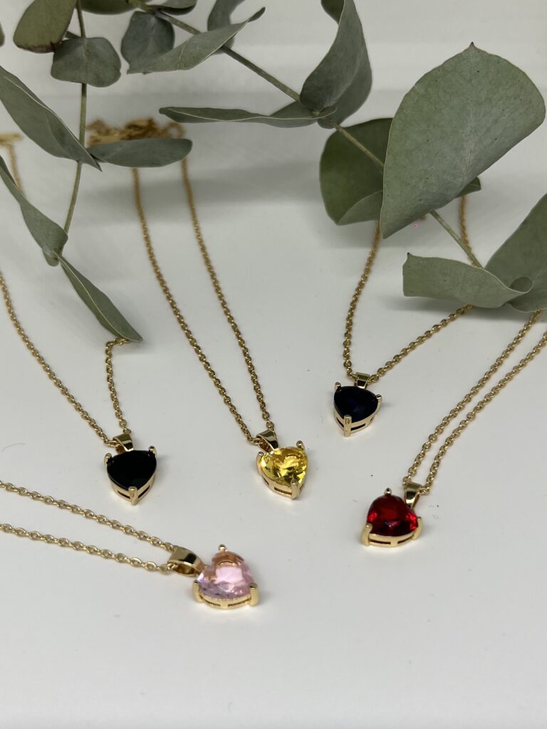 Coloured Hearted Necklace