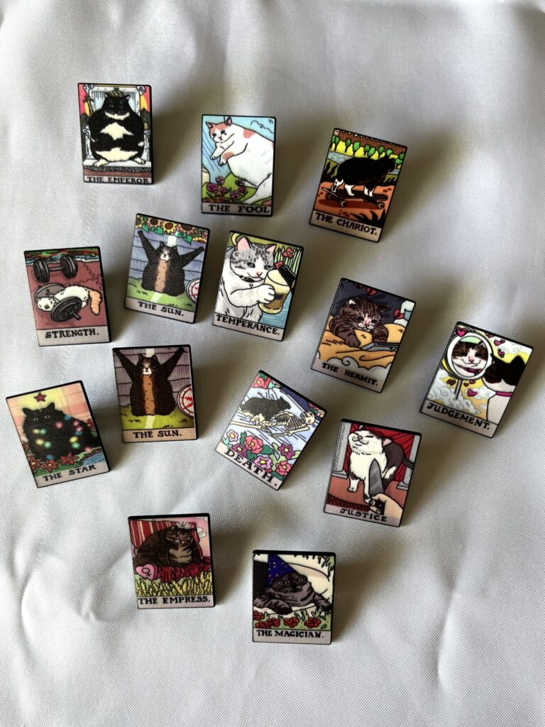 Tarot Cat Pins