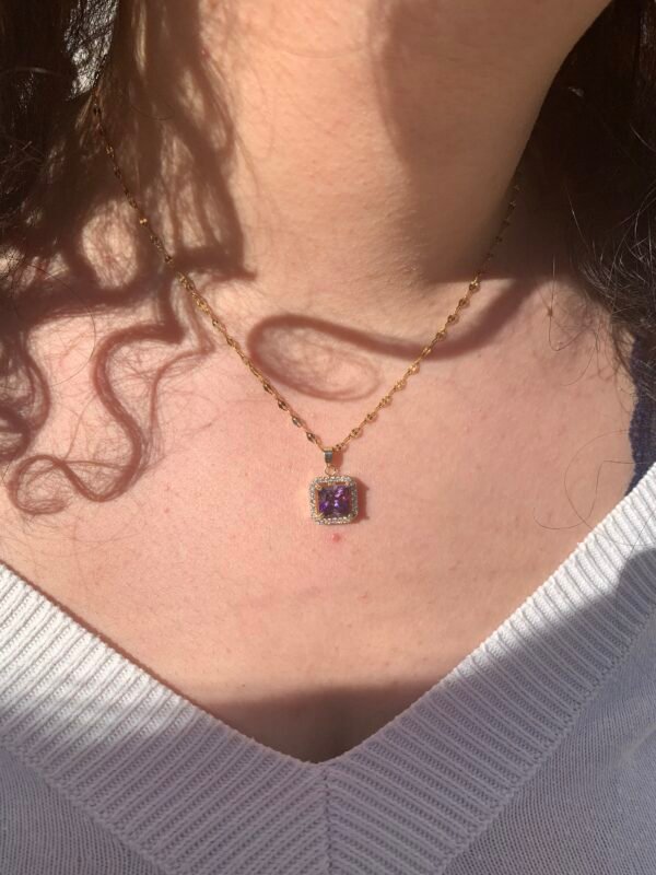 Purple Stone Necklace