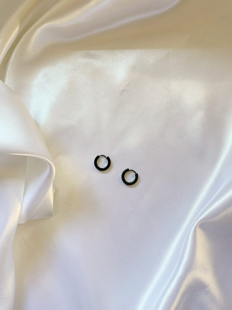 Black Small Hoop Earrings