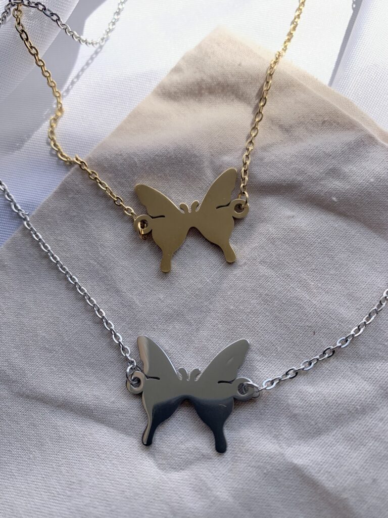 Mirror Butterfly Necklace