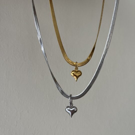 Snake Heart Necklace