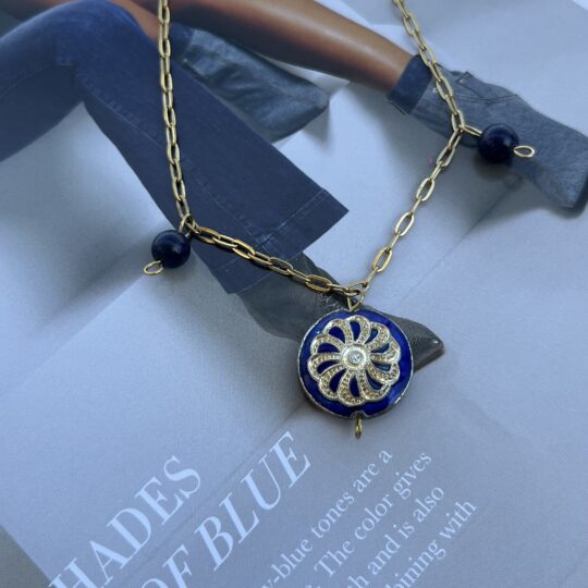 Navy Crystal Necklace