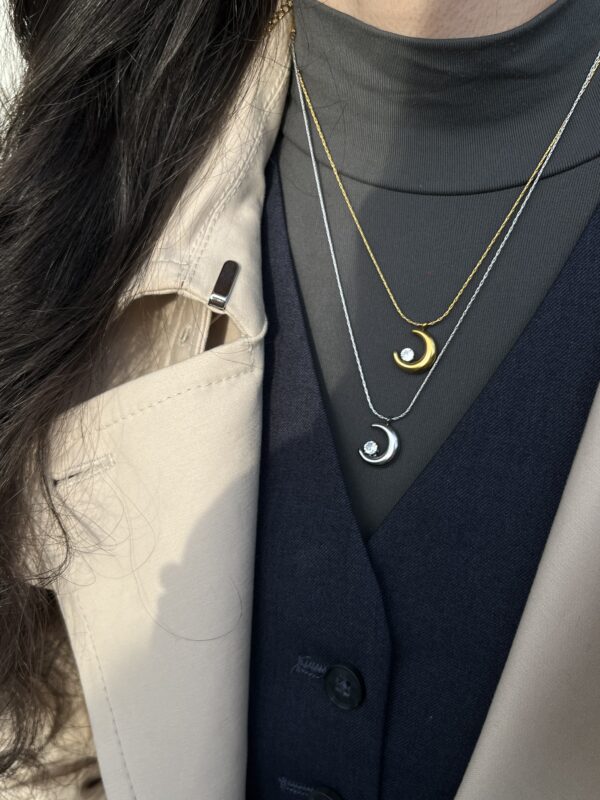 Moon Diamond Necklace - Image 2