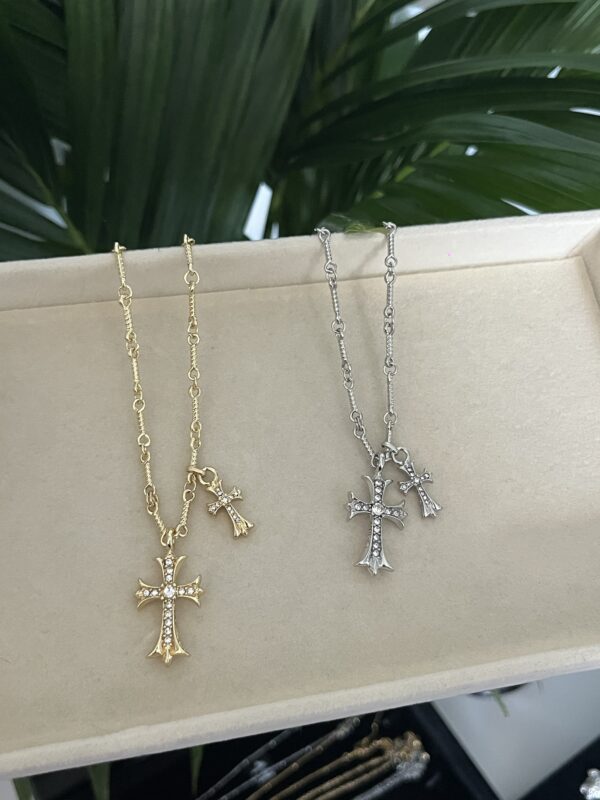 Double Cross Necklace