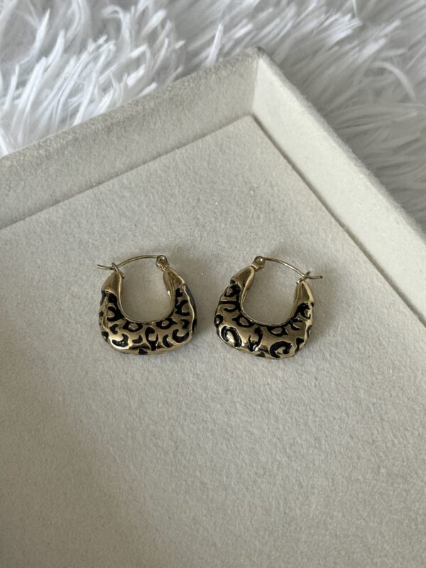 Leopard Square Earrings