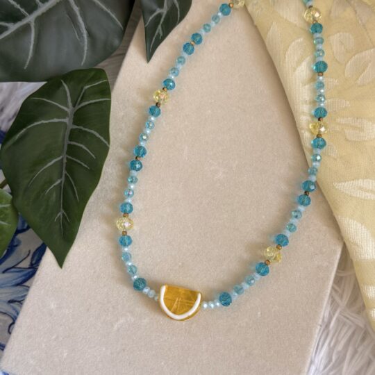 Lemon Beaded Necklace