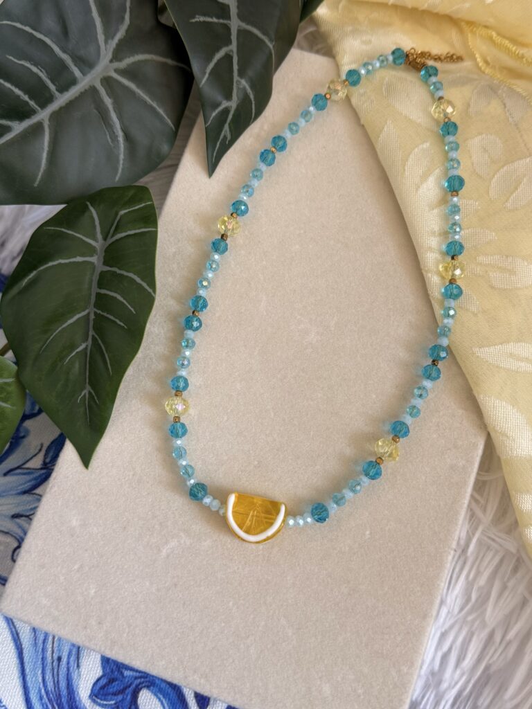 Lemon Beaded Necklace