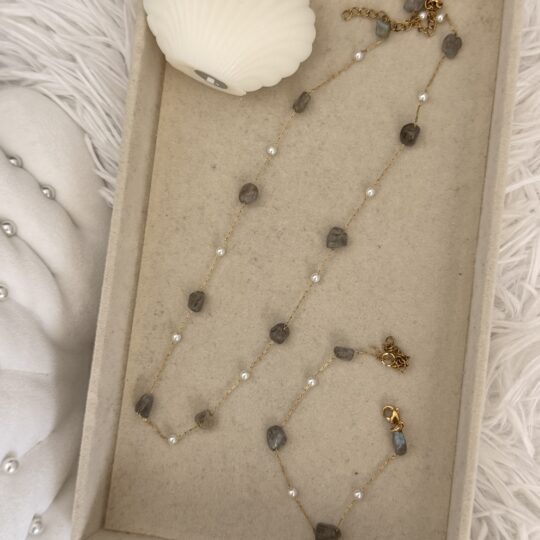 Labradorite Necklace and bracelet