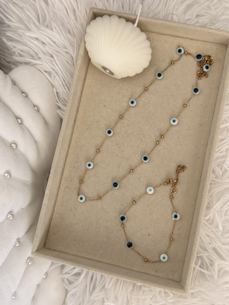 Evil Eye Necklace and Bracelet