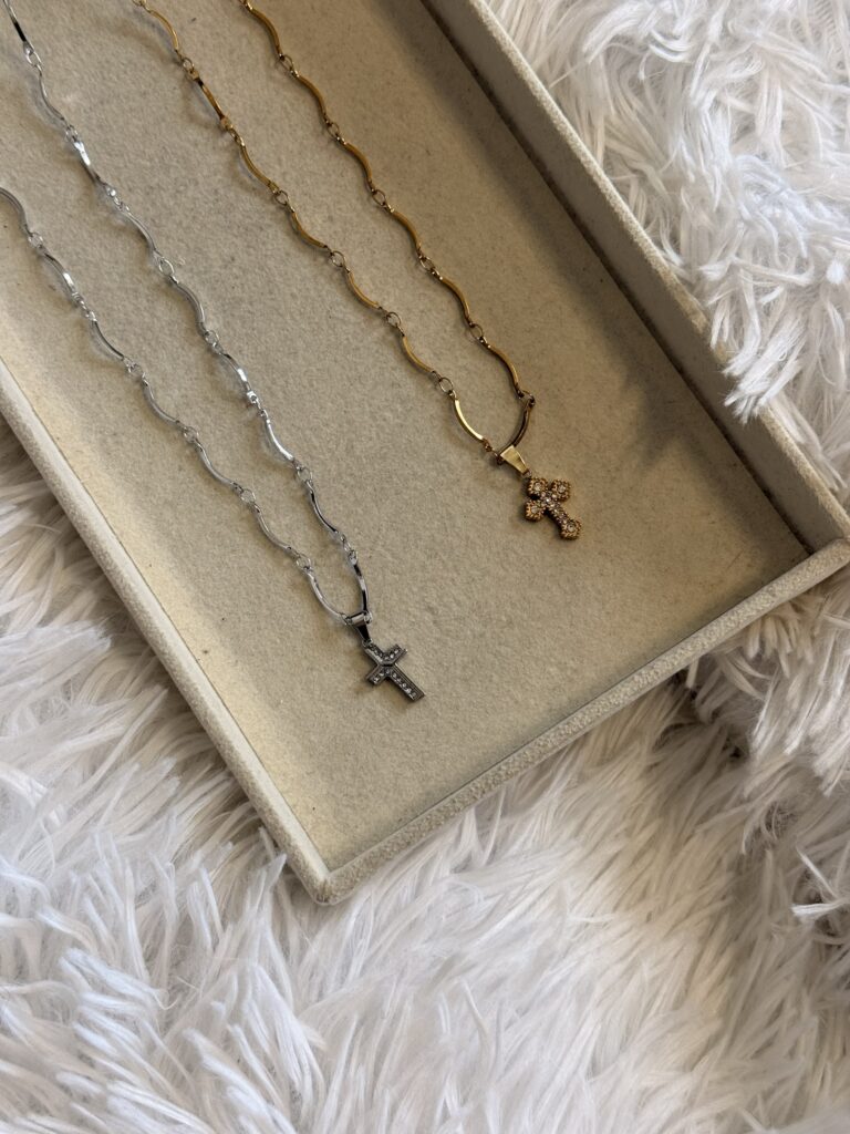 Diamond cross necklaces
